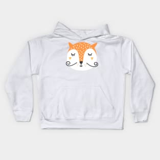 Sleeping Orange Fox Kids Hoodie